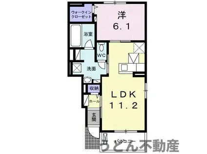 サンリッチⅠ A(1LDK/1階)の間取り写真