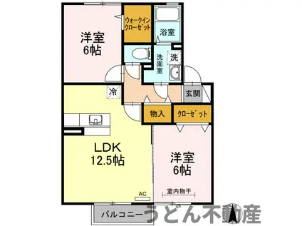 メゾン・リシェス A棟(2LDK/2階)の間取り写真