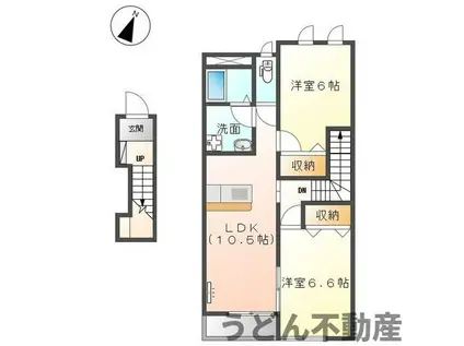 カーサフェリーチェ(2LDK/2階)の間取り写真