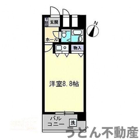 AM′S4観光町(1K/6階)の間取り写真