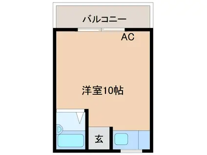 和歌山線 笠田駅 徒歩30分 2階建 築58年(ワンルーム/2階)の間取り写真