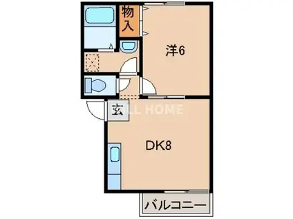 コープAMI(1DK/1階)の間取り写真