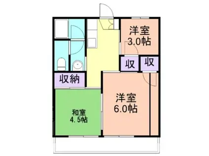 紀勢本線 和歌山市駅 徒歩17分 6階建 築48年(3K/5階)の間取り写真