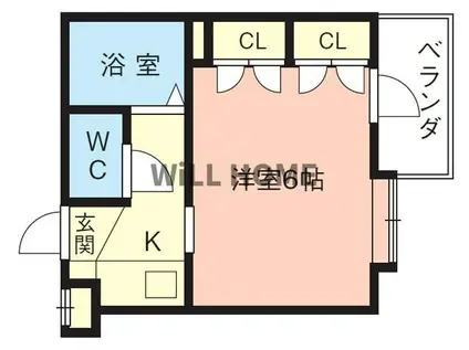 南海電鉄南海本線 和歌山市駅 徒歩22分 3階建 築36年(1K/2階)の間取り写真