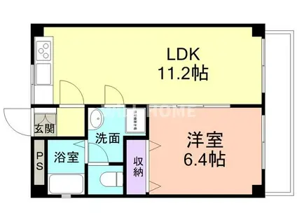 紀勢本線 宮前駅 徒歩46分 3階建 築49年(2DK/2階)の間取り写真