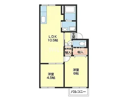 紀勢本線 宮前駅 徒歩31分 2階建 築41年(2LDK/2階)の間取り写真