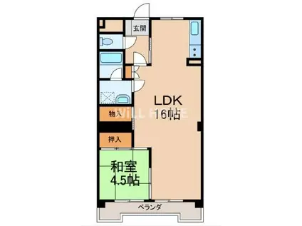 紀勢本線 紀和駅 徒歩23分 9階建 築42年(1LDK/5階)の間取り写真