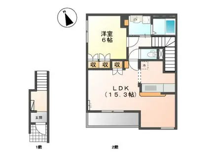 ハイムクラシス(1LDK/2階)の間取り写真