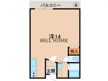 阪和線 和歌山駅 徒歩8分 3階建 築49年(ワンルーム/3階)の間取り写真