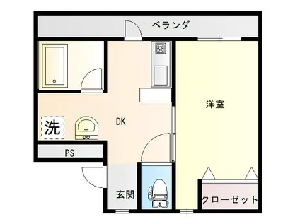 和歌山線 名手駅 徒歩13分 3階建 築27年(1DK/2階)の間取り写真
