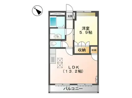 サザンコート26(1LDK/1階)の間取り写真