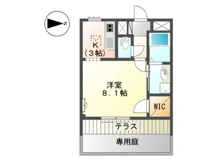 モイス・シャーム(ワンルーム/1階)の間取り写真