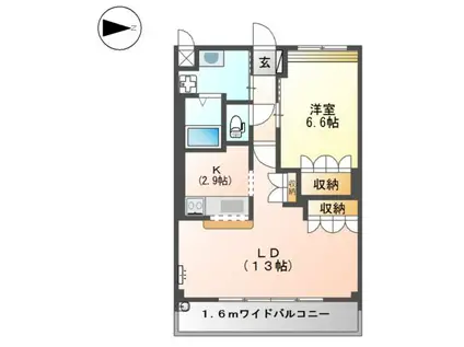 阪和線 紀伊駅 バス乗車時間：8分 山村バス停で下車 徒歩3分 2階建 築20年(1LDK/2階)の間取り写真