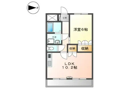 和歌山線 打田駅 徒歩10分 2階建 築15年(1LDK/2階)の間取り写真