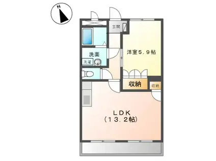 コムス・エルアール(1LDK/1階)の間取り写真