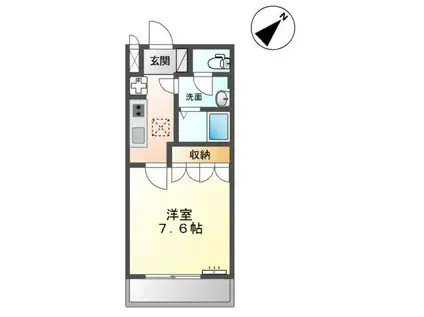 コンフォルト(1K/1階)の間取り写真