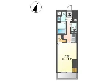 ワシンレジデンス(1K/3階)の間取り写真