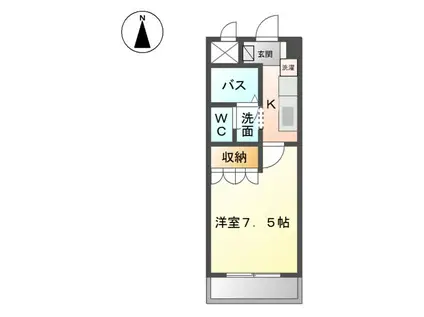 REPOSE COLINO(1K/1階)の間取り写真