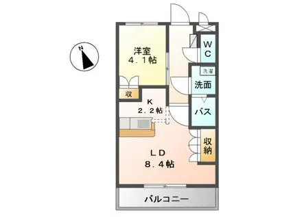 エルアール26(1LDK/2階)の間取り写真