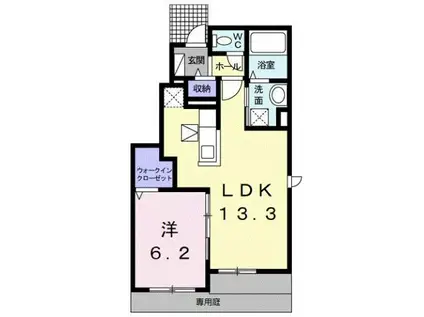 サンフェリーチェ(1LDK/1階)の間取り写真