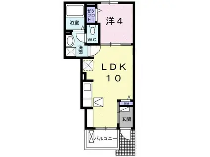 セボージャ(1LDK/1階)の間取り写真