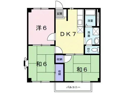 MハイツⅠ(3DK/2階)の間取り写真