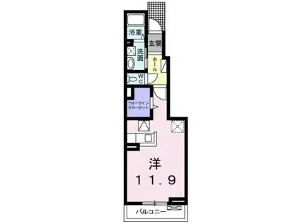 YTハドソン(ワンルーム/1階)の間取り写真