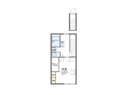 レオパレスWIN(1K/2階)の間取り写真