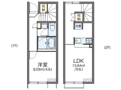 レオネクスト格Ⅱ(1LDK/1階)の間取り写真