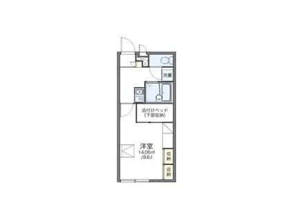 レオパレス向陽(1K/2階)の間取り写真