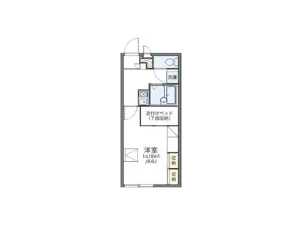 レオパレス向陽(1K/2階)の間取り写真