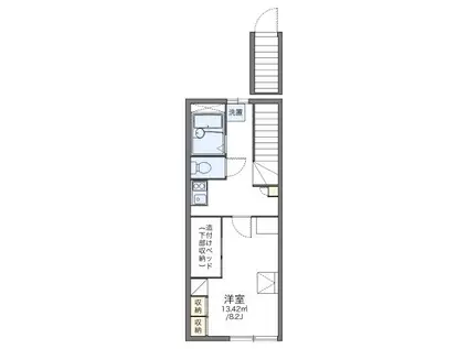 レオパレス中浜2番館(1K/2階)の間取り写真