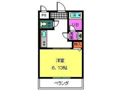 パイン フィールド(1K/1階)の間取り写真