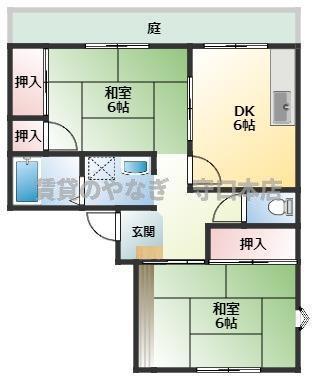 シルバニアハウス(2DK/1階)の間取り写真