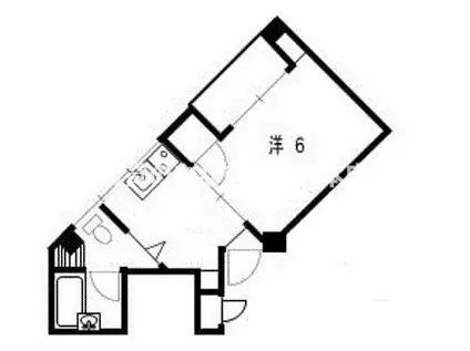 モリビル寺内町(1DK/4階)の間取り写真