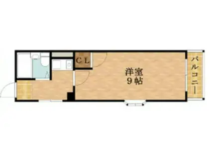 ロイヤルオークス滝井(1K/4階)の間取り写真