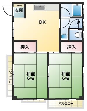 セイスイビル(2DK/3階)の間取り写真