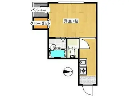 エスポアール豊秀Ⅰ(1K/2階)の間取り写真