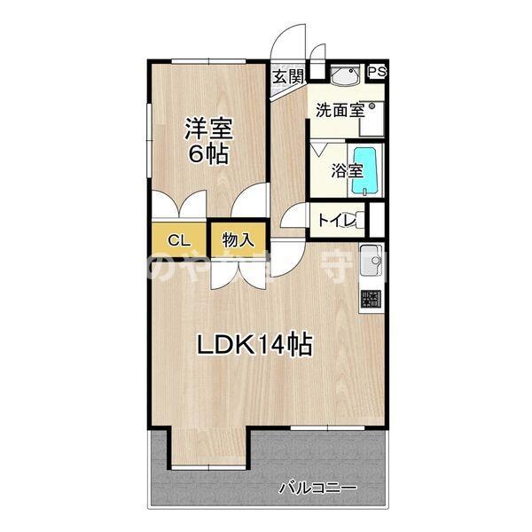ブランドールM3(1LDK/5階)の間取り写真
