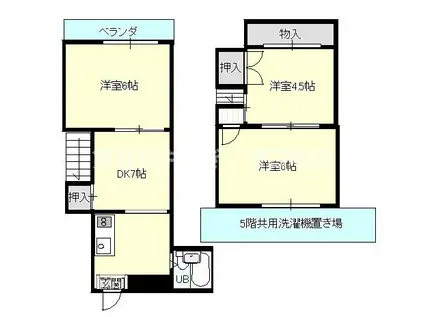 トゥリオーニ守口B(4DK/4階)の間取り写真