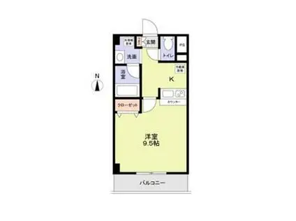 ペイサージュ(1K/2階)の間取り写真