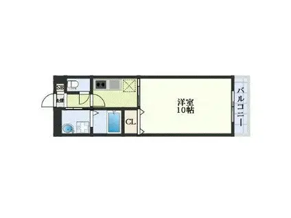 アンプルールフェールGLANDMOB(1K/2階)の間取り写真