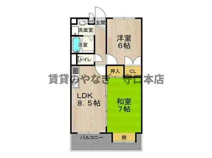 ブランドールM3(2LDK/4階)の間取り写真