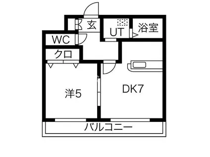 シェーンヴェレ(1DK/1階)の間取り写真