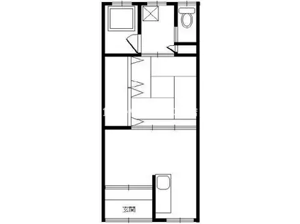 江端文化西(1DK/2階)の間取り写真