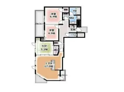 サンマークス大日G棟(3LDK/20階)の間取り写真