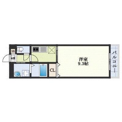アンプルールフェールGLANDMOB(1K/1階)の間取り写真