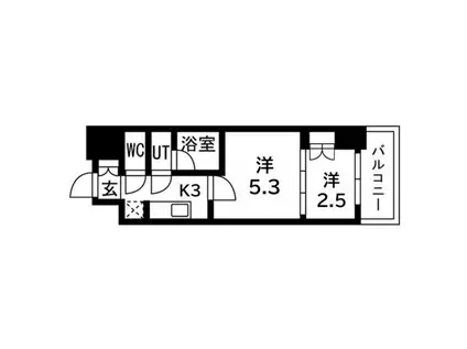 ウエリスアーバン守口(2K/10階)の間取り写真