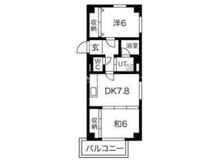 プロスペリテ(2DK/3階)の間取り写真