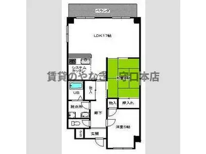 リバーパーク(2LDK/1階)の間取り写真